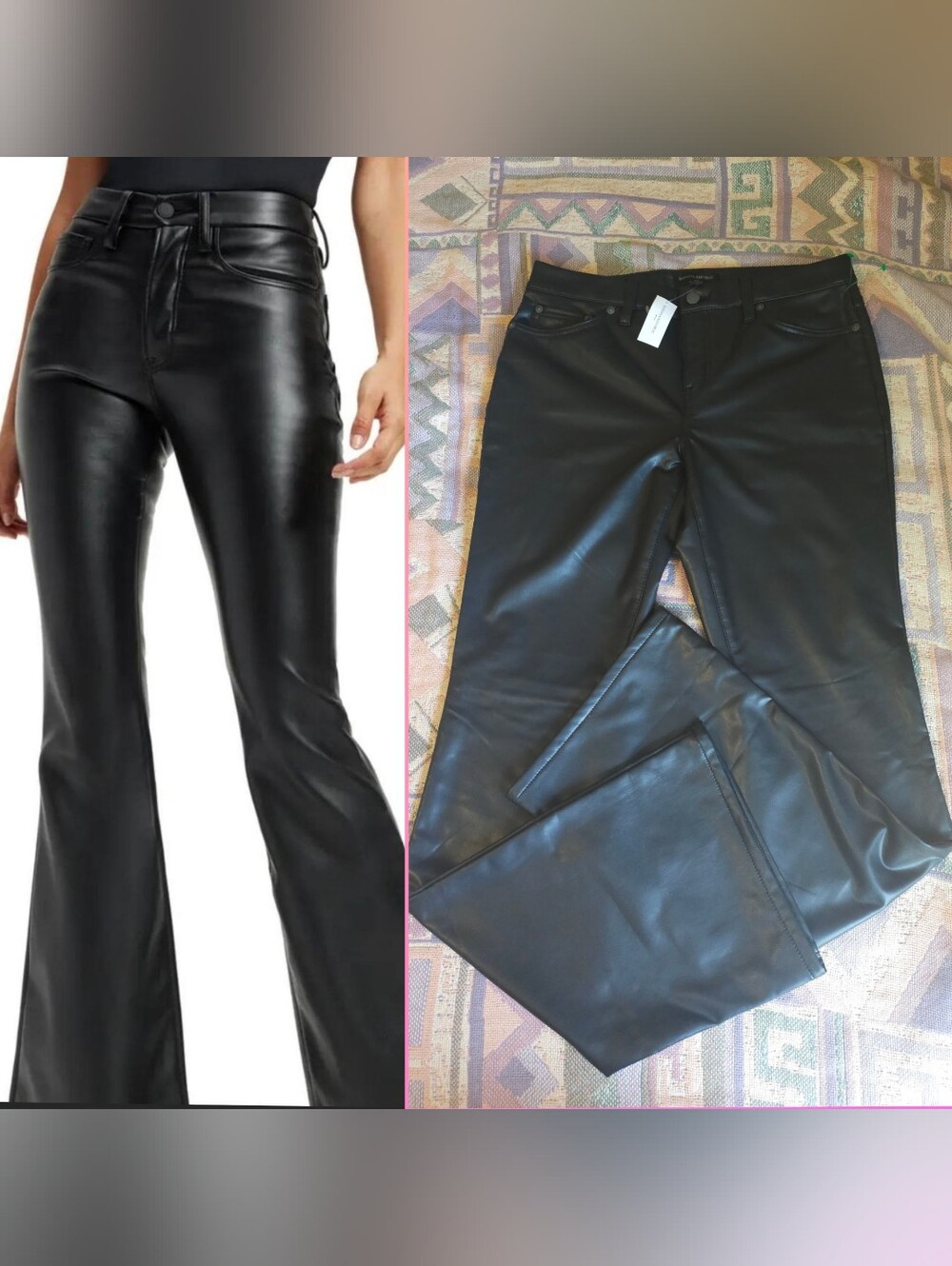 Banana Republic Black Bootcut Vegan Leather Pant Size 10/30
